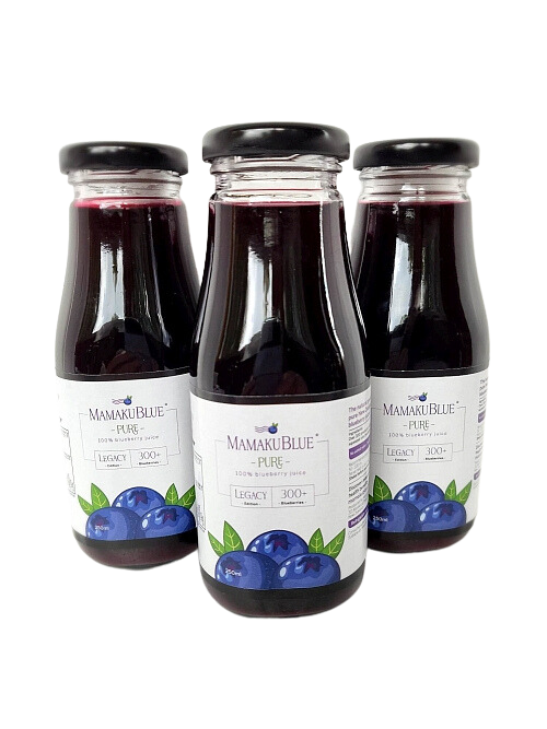 Pure Blueberry Juice Fresh Blueberry Juice Mamaku Blue NZ